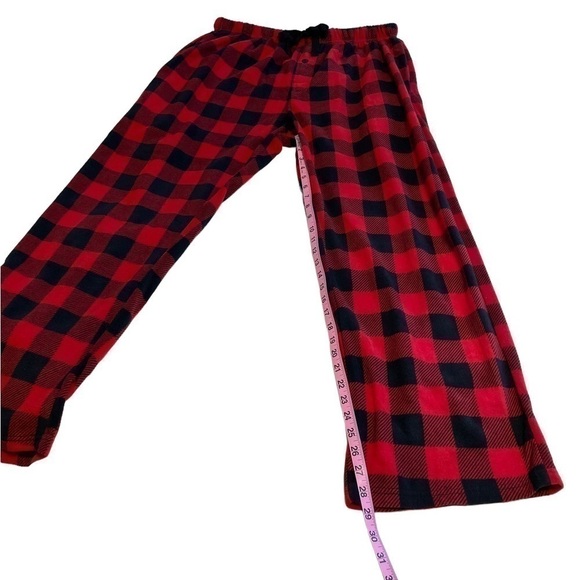 Buffalo Plaid Red & Black Fleece Pajama Pants - Size 2X - Picture 5 of 5